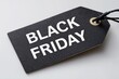 © PNG Stock  - Black friday sale tag on white background