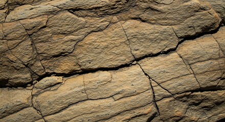 Poster - A rock with a lot of cracks and holes