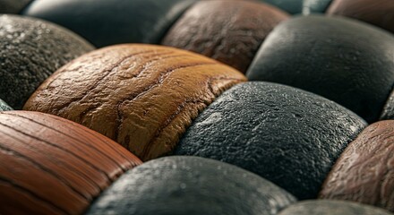 Aufkleber - A close up of a variety of different colored and textured objects