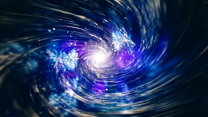 Wall Mural - Abstract cosmic swirl depicting a vibrant galaxy with swirling colors and bright stars