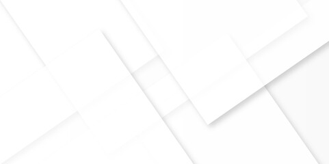 Poster - white and gray overlap triangle geometric technology pattern. minimal rectangle randomly arranged wh