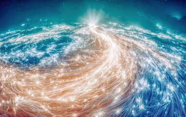 Wall Mural - Cosmic network swirls