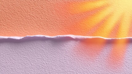 Wall Mural - abstract torn paper texture with warm sunlight glow