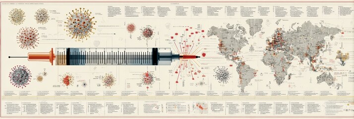 Poster - Major Vaccine Discoveries in History Detailed on a Timeline Infographic Displaying Global Impacts and Advancements in Immunization