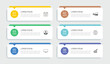© kaisorn - 6 data infographics rectangle tab index template. Illustration business abstract background.