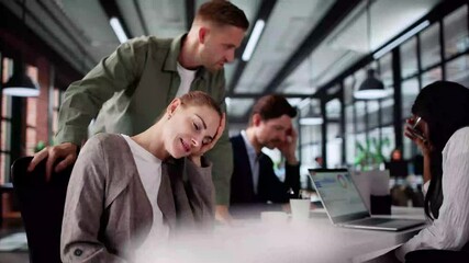 Poster - Office Worker's Shocked Expression While Dealing