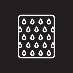 Aufkleber - Abstract Drops Array Design White Outlines on Black Modern Aesthetic