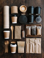 Aufkleber - Visual Guide to Refusing Single-Use Plastics in Cafes for a Sustainable Future