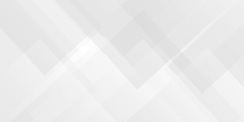 Poster - white and gray overlap triangle geometric technology pattern. minimal rectangle randomly arranged wh