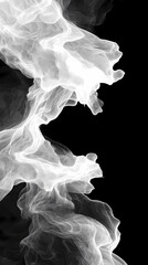 Wall Mural - digital technology black and white smoke curve illustration poster background