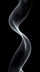 Wall Mural - digital technology black and white smoke curve illustration poster background