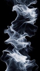 Wall Mural - digital technology black and white smoke curve illustration poster background