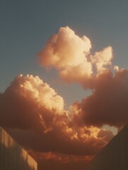 Aufkleber - Edge computing hybrid cloud architecture with secure data transfer, physical server racks and cloud symbol, promoting seamless IT infrastructure connectivity