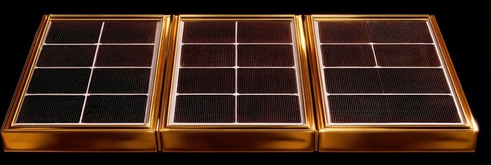 Poster - High-Detail Monocrystalline Solar Charger with Metallic Frame for Sustainable Energy Solutions and Renewable Power Technology in Modern E-Commerce Branding