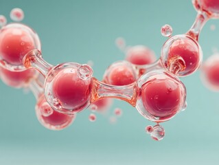 Poster - Quantum Molecular Structure Model with Connected Atoms in Precise Geometric Formation for Biochemistry Education and Scientific Visualization