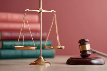 Poster - Gold balance scales with gavel and legal books representing cryptocurrency regulation, privacy coins, and digital currency compliance in modern finance law