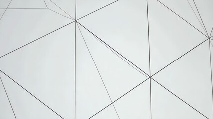 Poster - Abstract minimalist background featuring geometric shapes, triangles, intersecting lines and light shadows on a white surface