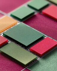 Leinwandbilder - Extreme Close-Up of Privacy Chip Microchip Architecture with Geometric Silicon Patterns for Advanced Semiconductor Security and Digital Protection Innovation