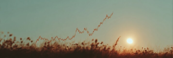 Poster - Digital Stock Market Ticker with Detailed Line Charts and Global Economic Network on Technological Interface for Financial Analysis and Investment Platforms