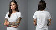 © Ardiyanto - Woman in white t shirt with tattoos
