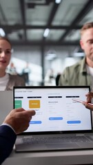 Poster - UI UX Designer Team Developing Mobile Shopping