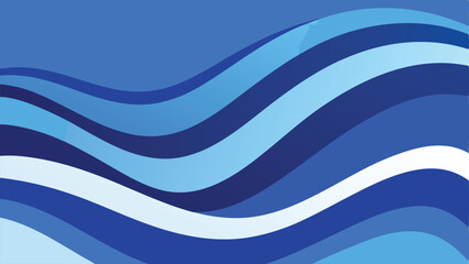 Poster - Abstract blue wavy lines illustration with transparency for various creative design projects