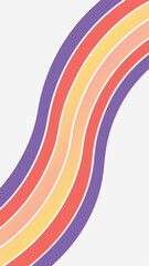 Poster - Abstract colorful wavy stripes on white background suitable for various design projects