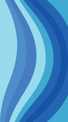 Poster - Abstract composition of wavy blue shapes seamlessly designed for various creative uses