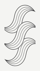 Poster - Abstract design of overlapping curved lines suitable for various creative projects