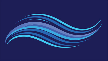 Poster - Abstract flowing blue lines in motion creating a dynamic and modern visual design