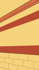 Poster - Abstract geometric composition of architectural elements and earthy tones
