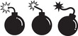 © Dil Graphics Sign - Bomb icon silhouette set