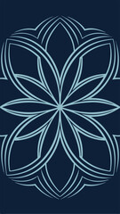 Poster - Abstract geometric floral design with modern and futuristic flowing lines pattern