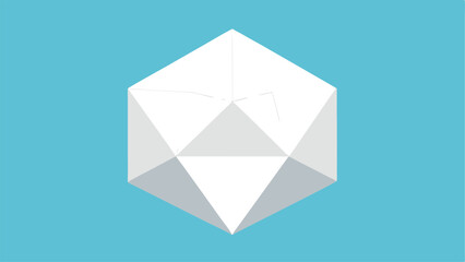 Poster - Abstract geometric white diamond shape isolated on a transparent background