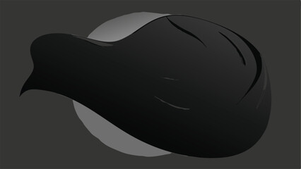 Poster - Abstract graphic of black shapes with transparency suitable for various design projects