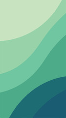 Poster - Abstract green and teal wavy layers background suitable for various design projects