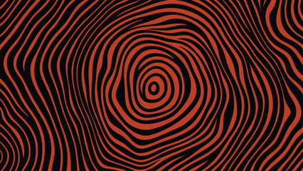 Poster - Abstract orange and black swirling lines creates a unique and dynamic design