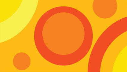 Poster - Abstract orange and yellow shapes composition with gradients for modern design projects