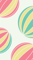 Poster - Abstract pastel balloon art on white background ideal for diverse creative projects