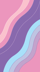 Poster - Abstract pastel colors background with wavy stripes suitable for creative design projects