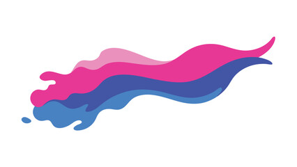 Poster - Abstract wavy fluid shapes in gradient colors with transparency perfect for design