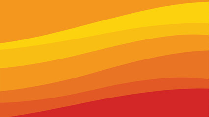 Poster - Abstract wavy gradient background with warm orange and yellow tones in modern design
