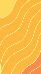 Poster - Abstract wavy gradient background with layers of yellow and orange colors design