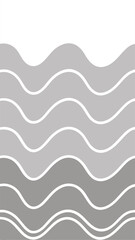 Poster - Abstract wavy lines pattern in shades of grey with transparency on white background