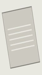 Poster - Angled note paper with lines ideal for stationery design and conceptual communication