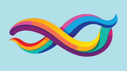 Poster - Colorful infinity symbol design featuring gradient rainbow layers with transparency
