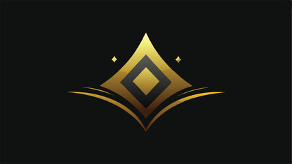 Poster - Elegant black and gold silhouette vector design with gradient for luxury branding and decoration