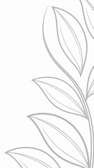 Poster - Elegant floral outline on transparent background perfect for design projects