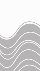 Poster - Elegant modern abstract design with wavy lines on a white background for versatile use