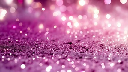 Poster - Abstract festive pink glitter and bokeh background with shimmering light circles perfect for celebration and party designs